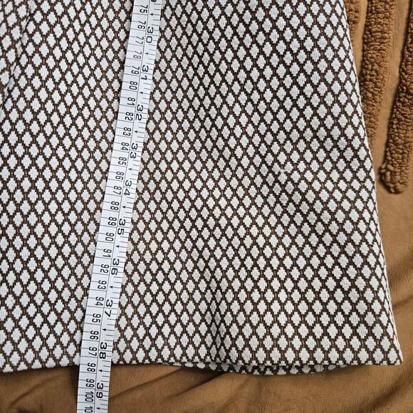 Judy Wayne Womens Vintage 60s Mod Diamond Knit Double Breasted Brown Overcoat 13 - Picture 12 of 12
